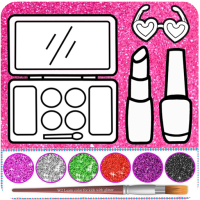 Glitter beauty coloring and drawing